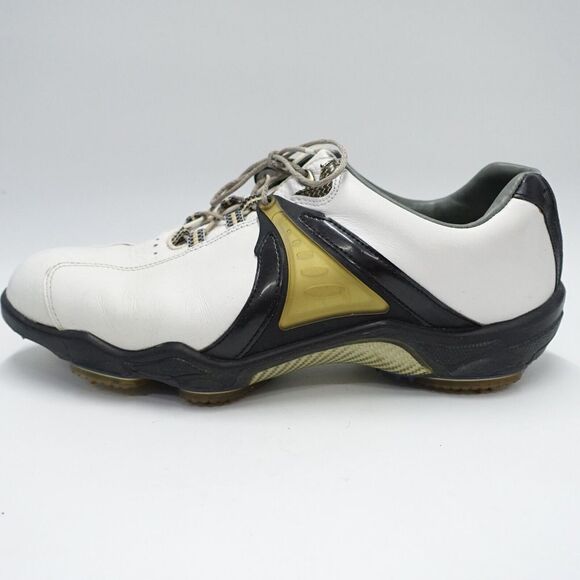 Footjoy Dryjoys 53516 Cleats Shoes Men's Size US 11M White/Black Spikes Lace Up - Picture 4 of 9